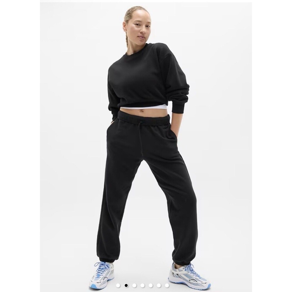 Athleta Forever Fleece Jogger Sweatpants Women's XS Black NWT